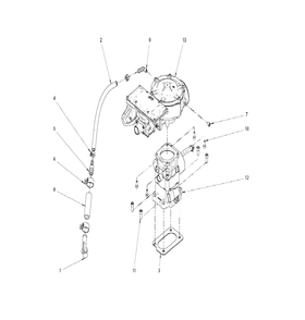 Engine Group - Fuel Diagram and Parts List for 076830-04  Briggs and Stratton Generator